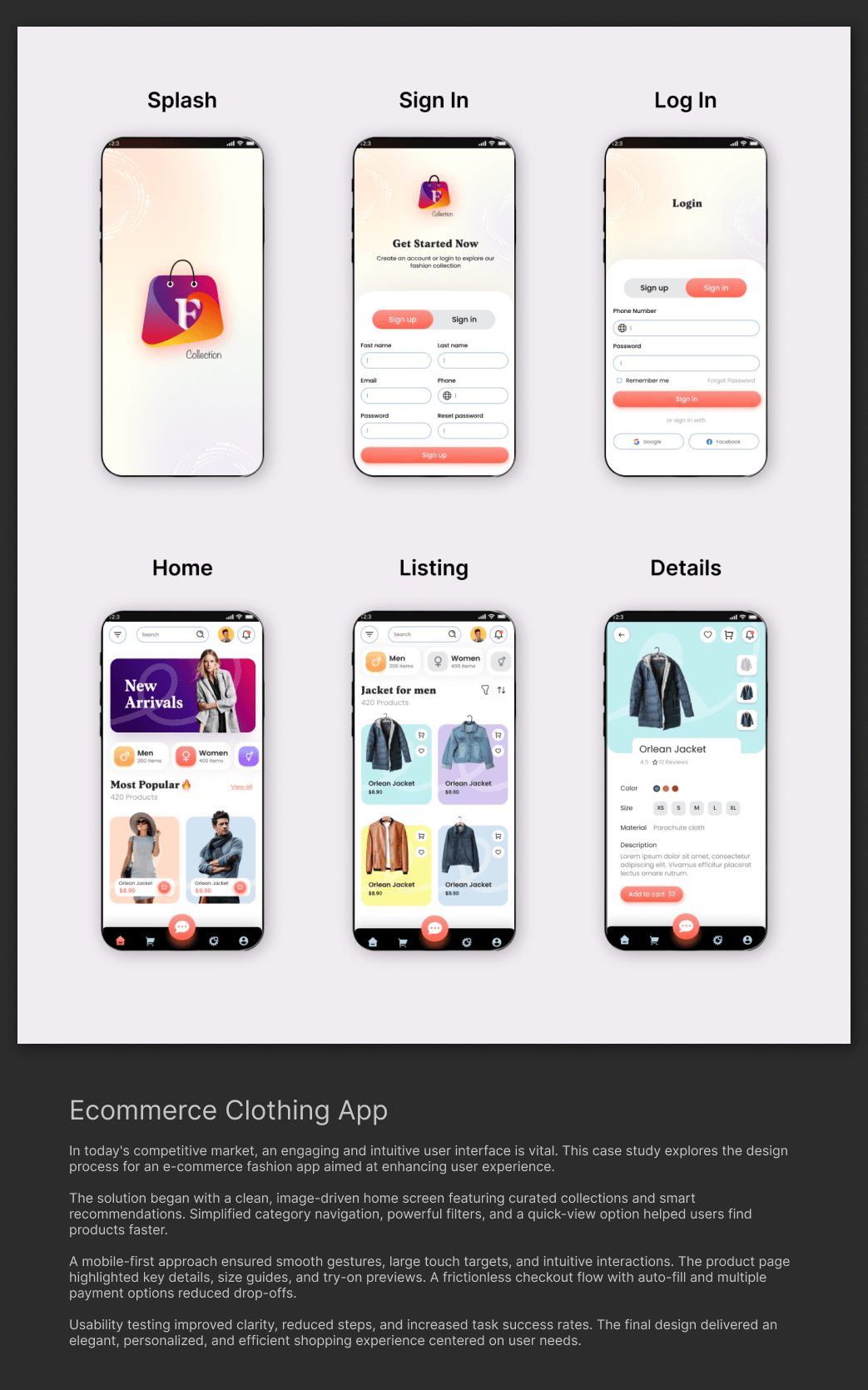 Ecommerce Clothing detailed preview